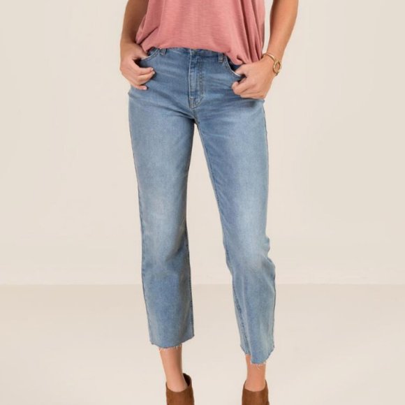 Harper Denim - harper heritage high rise straight crop jeans